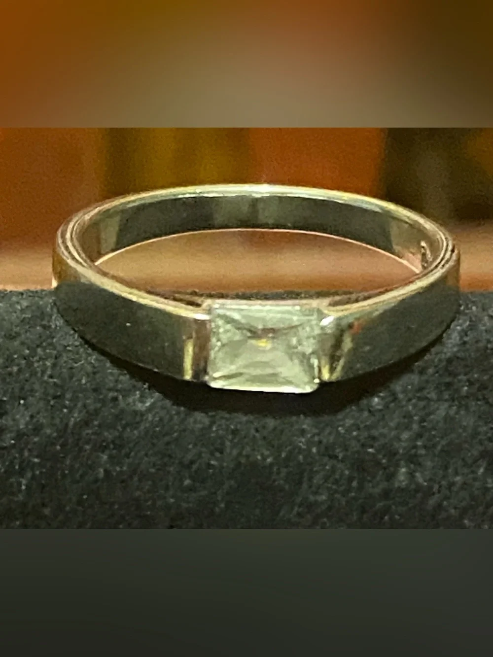 Vintage Modern 925 Sterling Silver Tension CZ Ring Size 8.5
